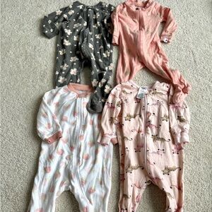 Bundle set of Footed One-Pieces - 4 Pack